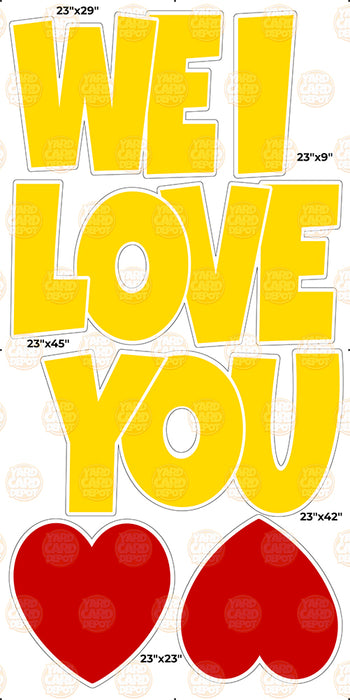 We / I Love you “EZ Set” 23in Lucky Guy- Yellow