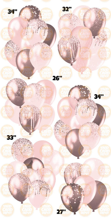 Baby Pink- Glitter Balloon Clusters