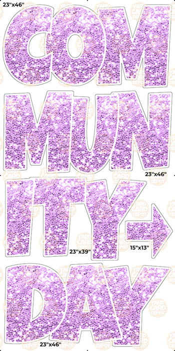 Community Day EZ Set 23in Lucky Guy- Light Purple (Choose a Fill)