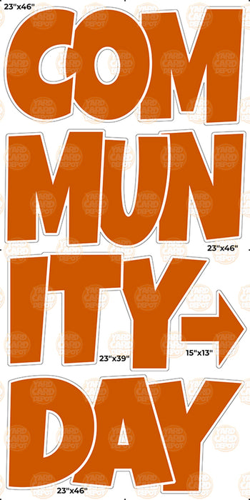 Community Day EZ Set 23in Lucky Guy- Burnt Orange (Choose a Fill)