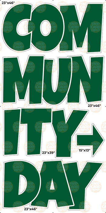 Community Day EZ Set 23in Lucky Guy- Dark Green (Choose a Fill)