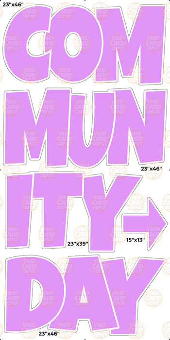 Community Day EZ Set 23in Lucky Guy- Light Purple (Choose a Fill)