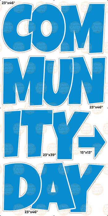 Community Day EZ Set 23in Lucky Guy- Medium Blue (Choose a Fill)