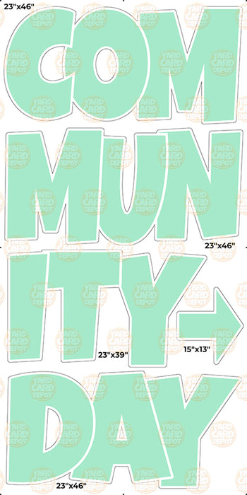 Community Day EZ Set 23in Lucky Guy- Mint Green (Choose a Fill)