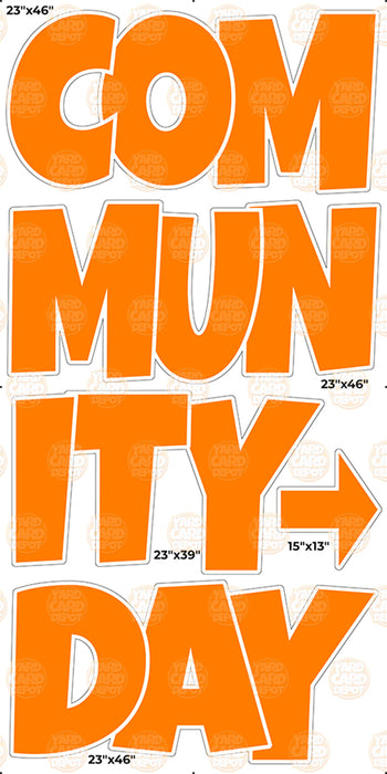 Community Day EZ Set 23in Lucky Guy- Orange (Choose a Fill)