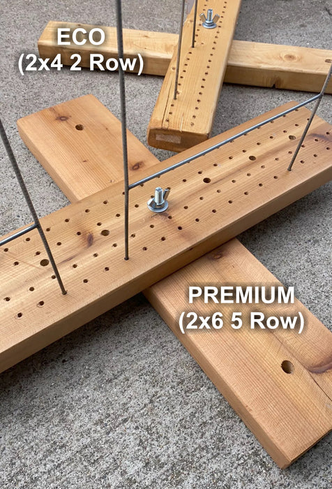 4ft Wood Stand - Economical 2 Rows Holes (Black Stain Only)