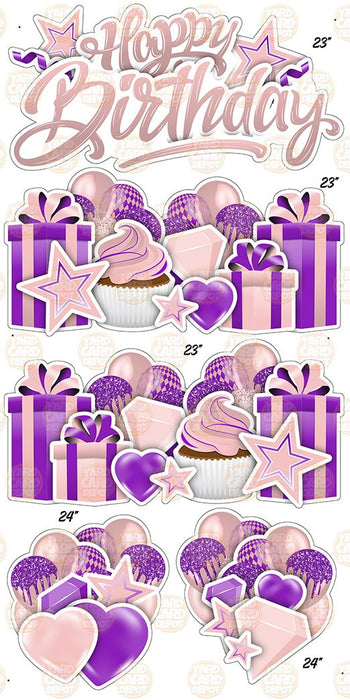 HBD EZ Sheet Set - Baby Pink / Purple