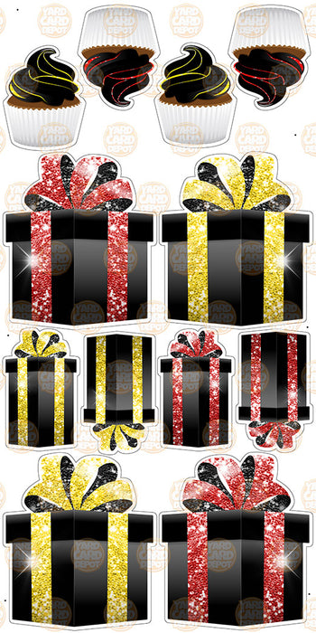 Symmetrical Gift Boxes- Red / Yellow / Black