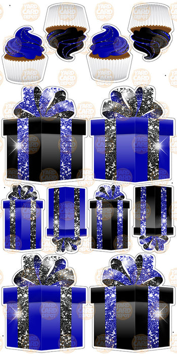 Symmetrical Gift Boxes- Dark Blue / Black