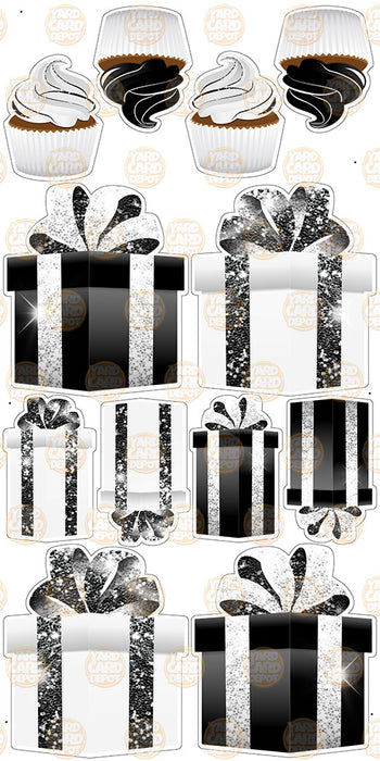 Symmetrical Gift Boxes- Black / White