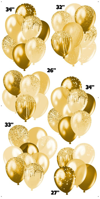 Gold- Glitter Balloon Clusters