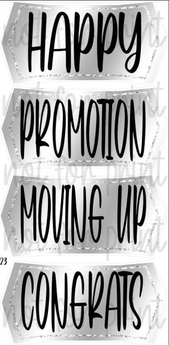 Tiles: Happy Promotion, Moving Up, Congrats Playful Font- Silver