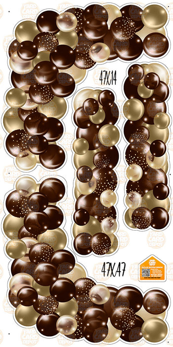 Balloon Columns and Arches- Gold / Chocolate