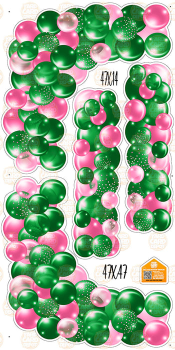 Balloon Columns and Arches- Apple Green / AKA Pink