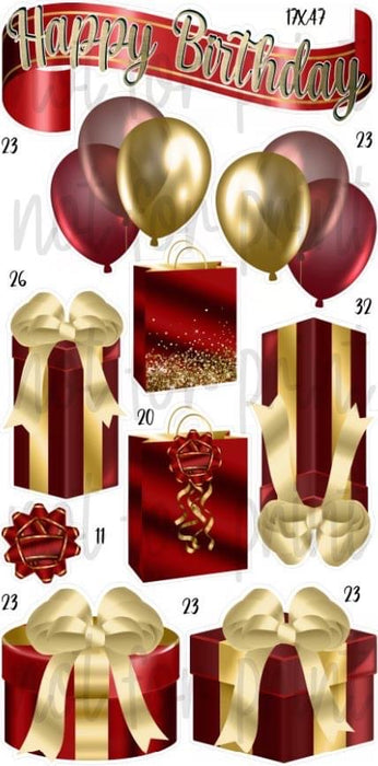 HBD Gift Packs- Red & Gold