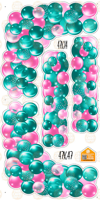 Balloon Columns and Arches- Pink / Teal