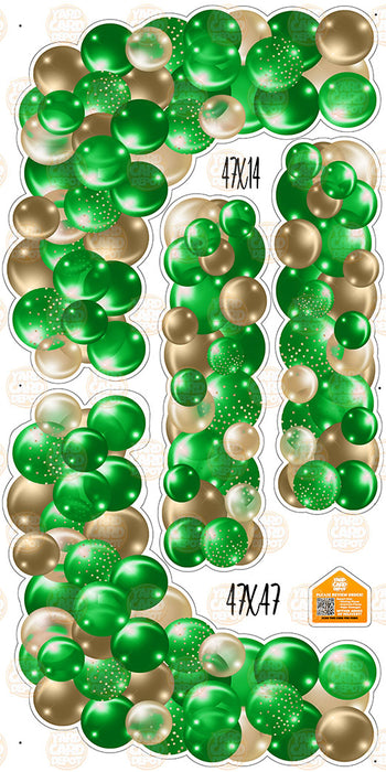 Balloon Columns and Arches- Gold / Green