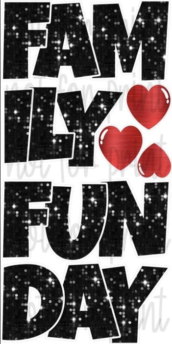 Sequin Black Family Fun Day “EZ Set” 23in Lucky Guy