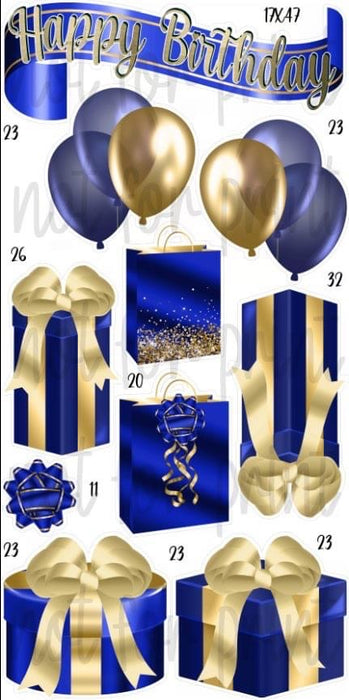 HBD Gift Packs- Royal Blue & Gold
