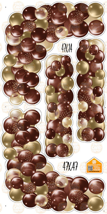 Balloon Columns and Arches- Gold / Brown
