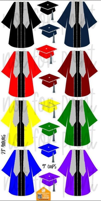 Grad Gowns 23”- Silver