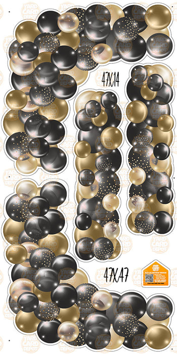 Balloon Columns and Arches- Gold / Gray