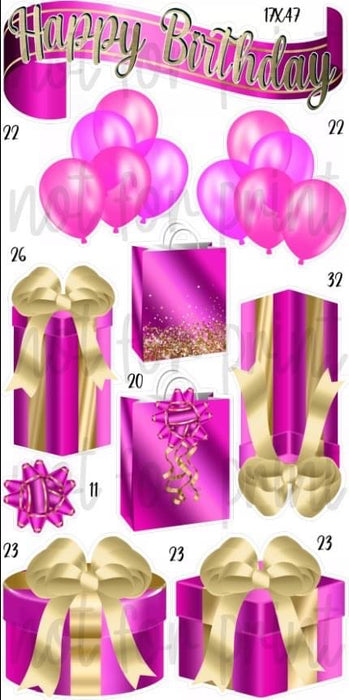 HBD Gift Packs- Hot Pink & Gold