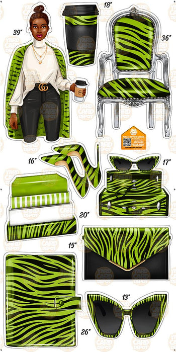 Zebra Boss - Lime Green
