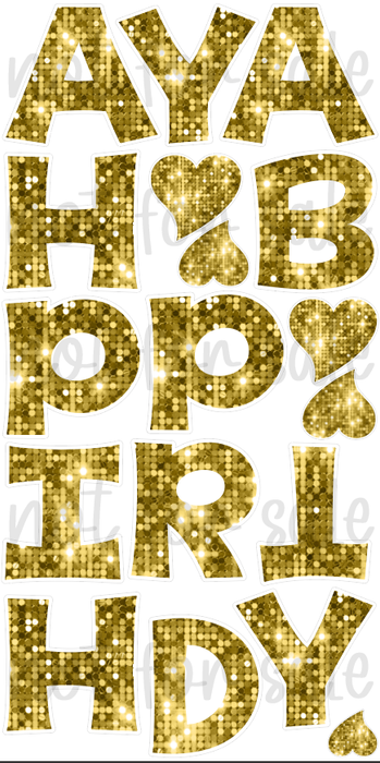 Gold Sequin - 18in HBD Last Time