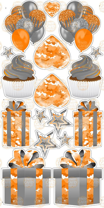 Symmetrical Flair Sheet Camo Silver / Orange