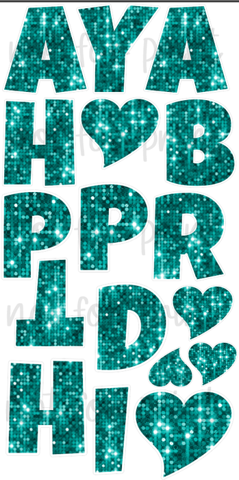 Teal Sequin - 18in HBD Lucky Guy