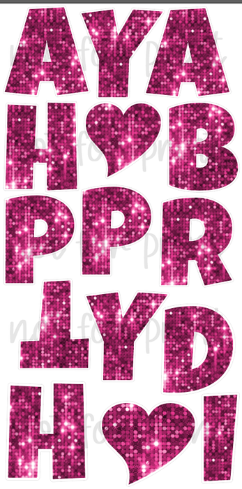 Pink Sequin - 18in HBD Lucky Guy